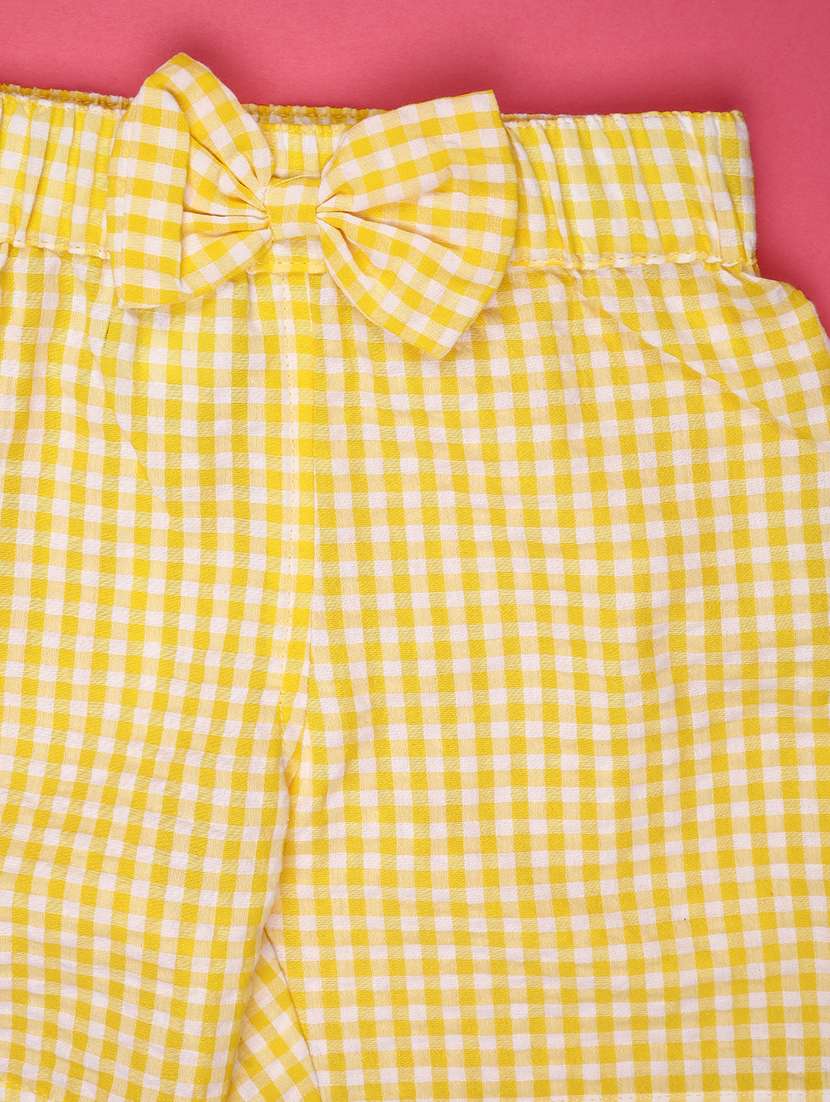 Girls Checkered Peter Pan Collar Top & Shorts Set - 22449254 -  Standard Image - 3