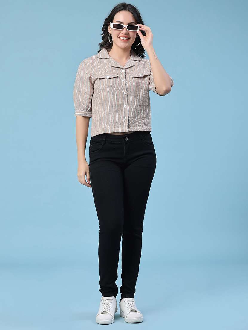 women printed collared shirt style top - 22449265 -  Standard Image - 5