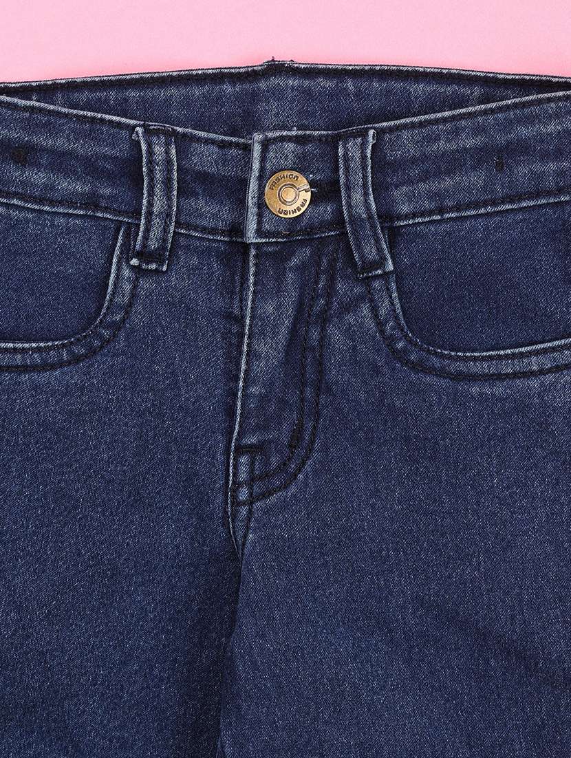 Girls Solid Mid Rise Bootcut Jeans - 22449365 -  Standard Image - 3