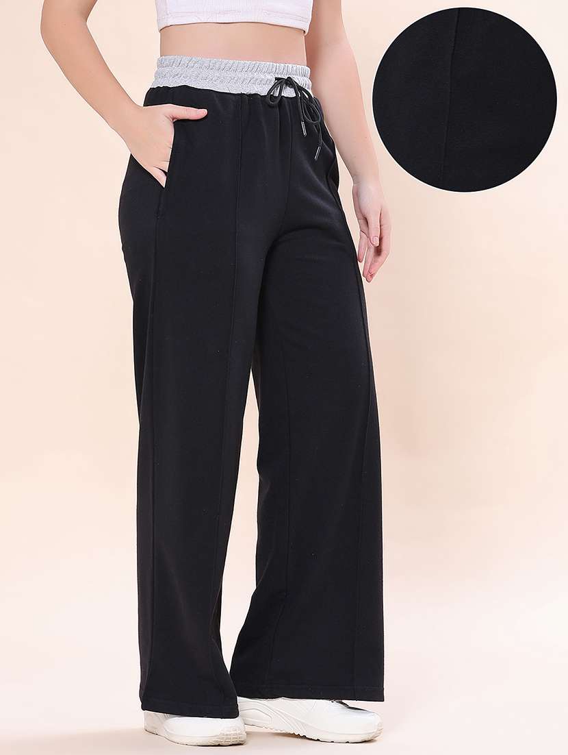 Women Solid High Rise Regular Fit Track Pant - 22449434 -  Standard Image - 3