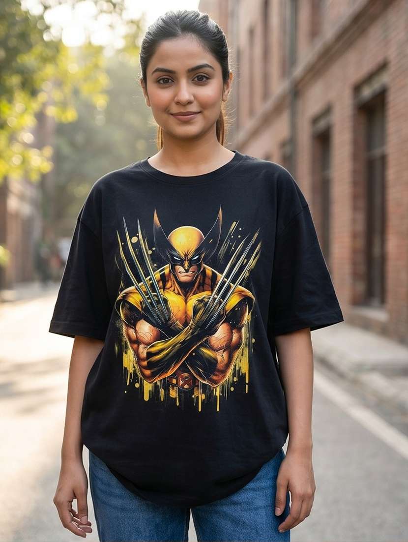 women graphic drop sleeve oversized t-shirt