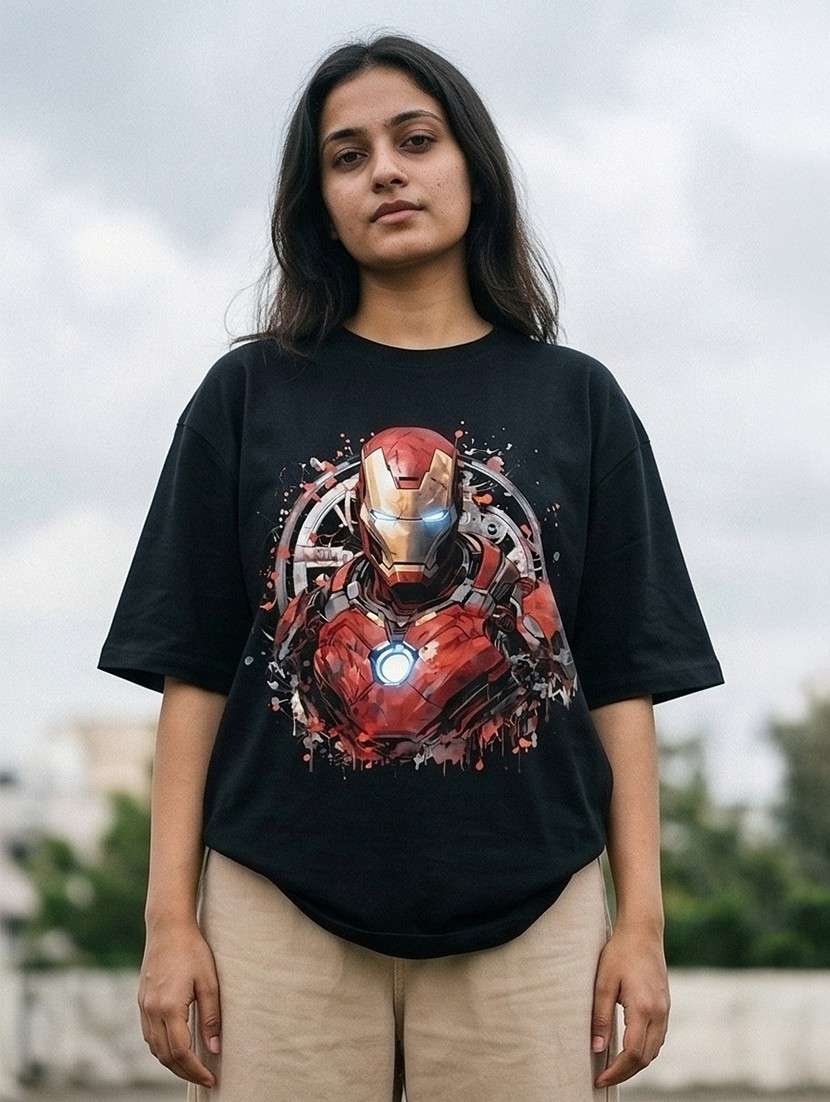 women graphic drop sleeve oversized t-shirt
