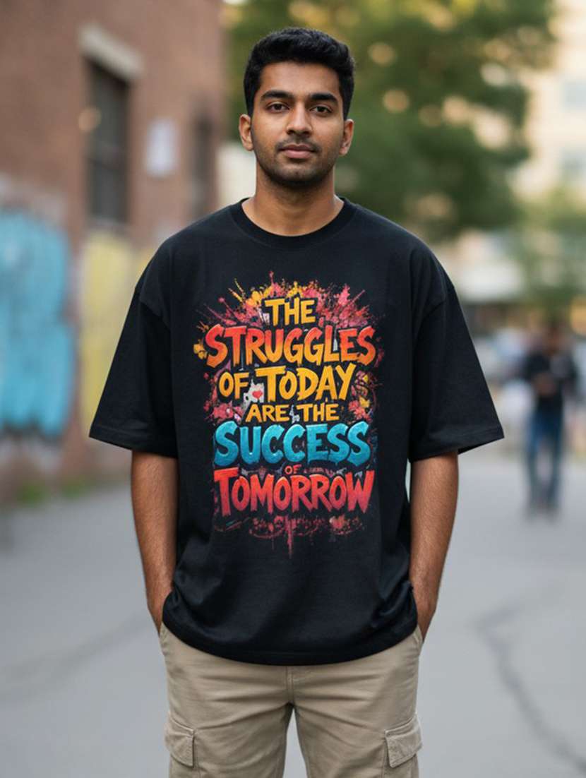 men typographic short sleeve oversized t-shirt