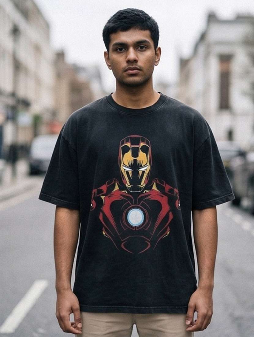 men graphic short sleeve oversized t-shirt