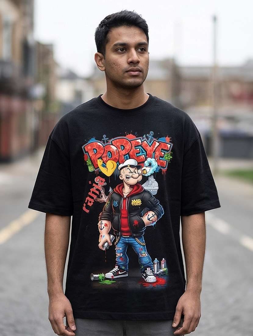 men printed short sleeve oversized t-shirt