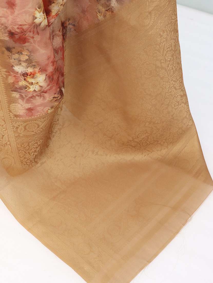 Women Floral Printed Bordered Saree With Blouse - 22449838 -  Standard Image - 3