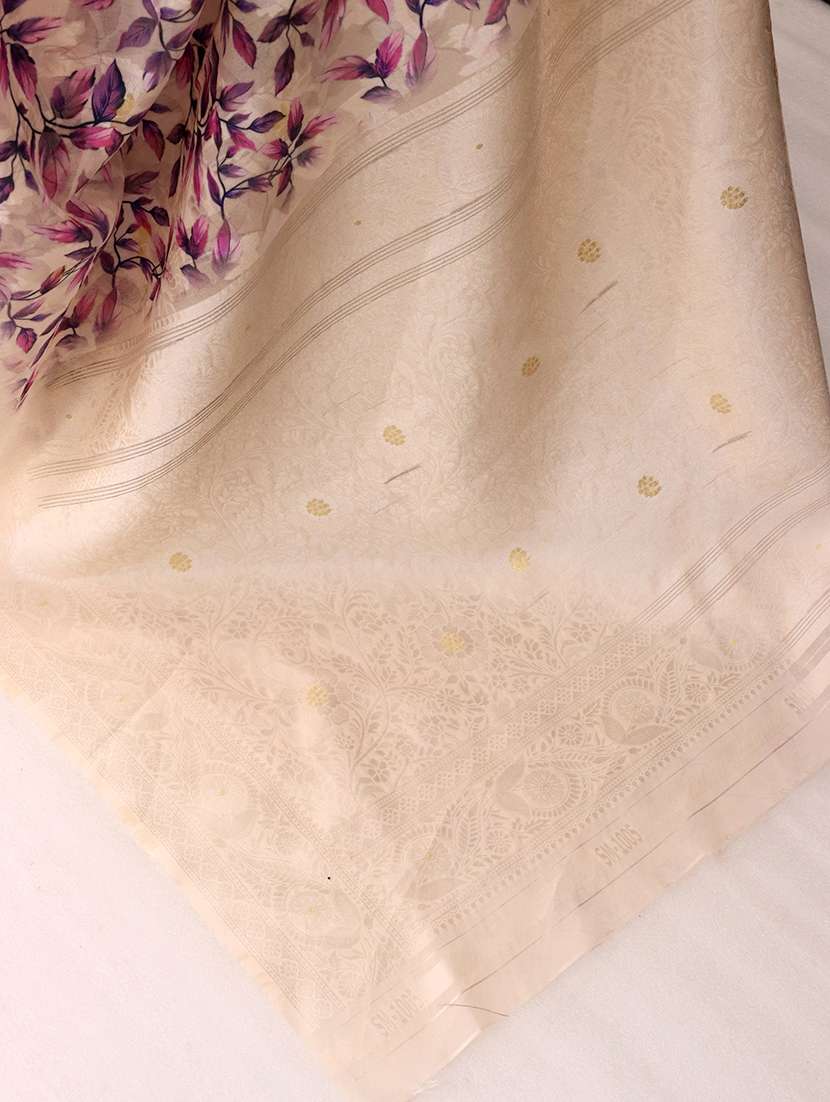 women printed bordered saree with blouse - 22449849 -  Standard Image - 3