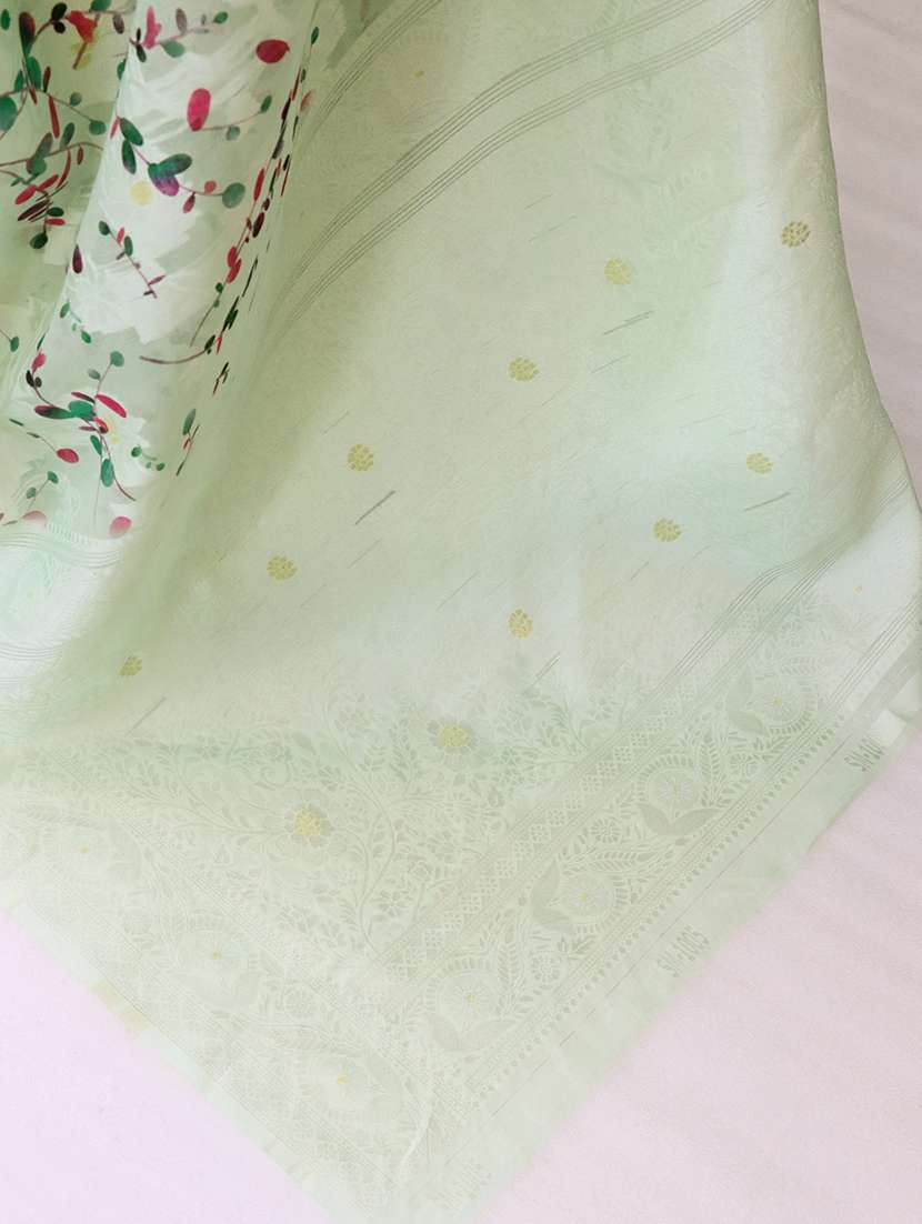 women printed bordered saree with blouse - 22449850 -  Standard Image - 3