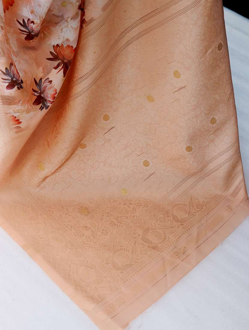 Women Printed Bordered Saree With Blouse - 22449851 -  Standard Image - 3