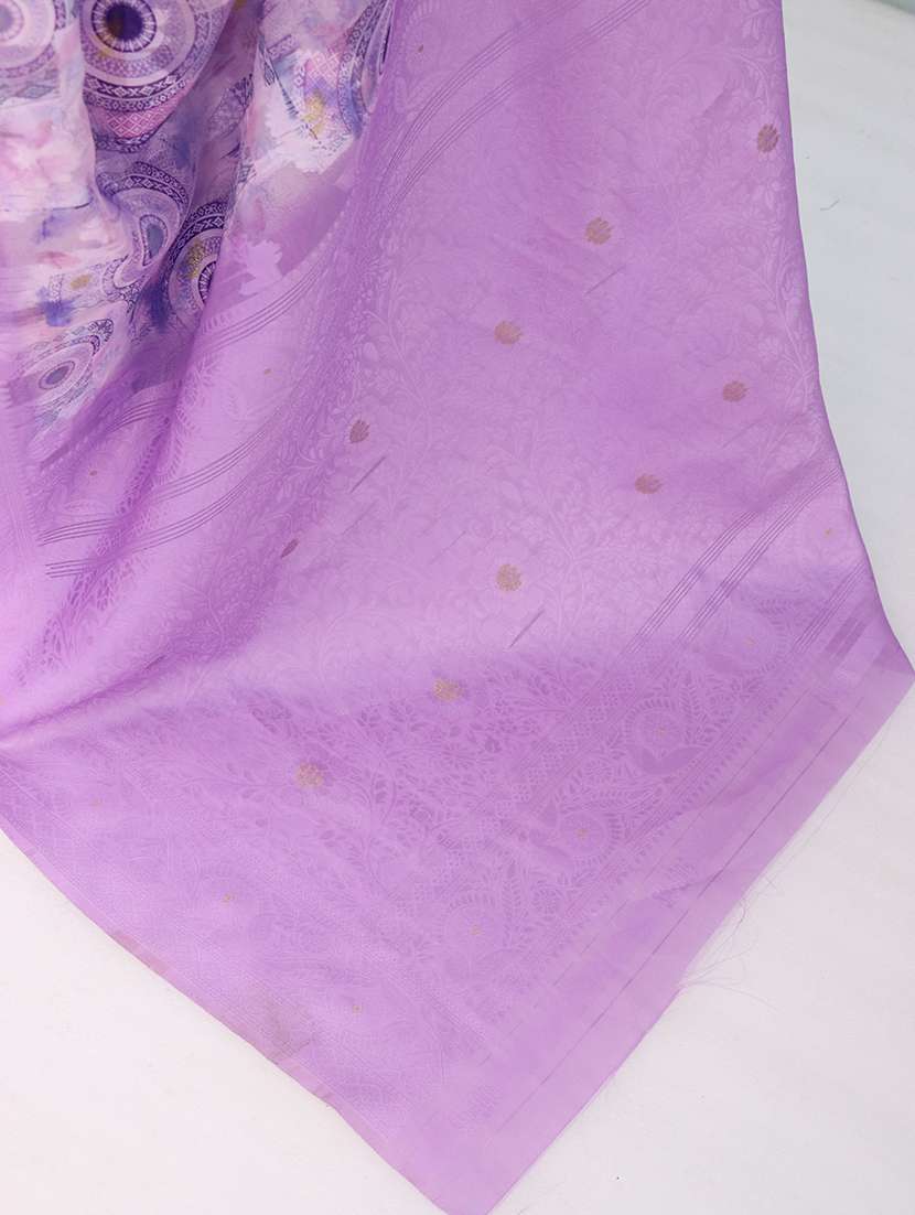 Women Printed Bordered Saree With Blouse - 22449852 -  Standard Image - 3
