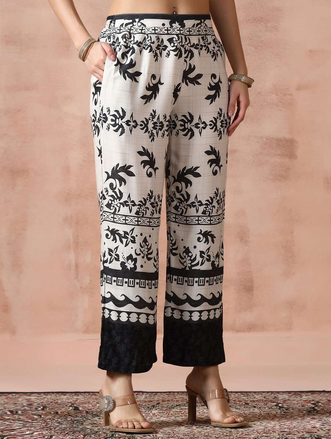 women beige kurta pant set - 22449882 -  Standard Image - 5