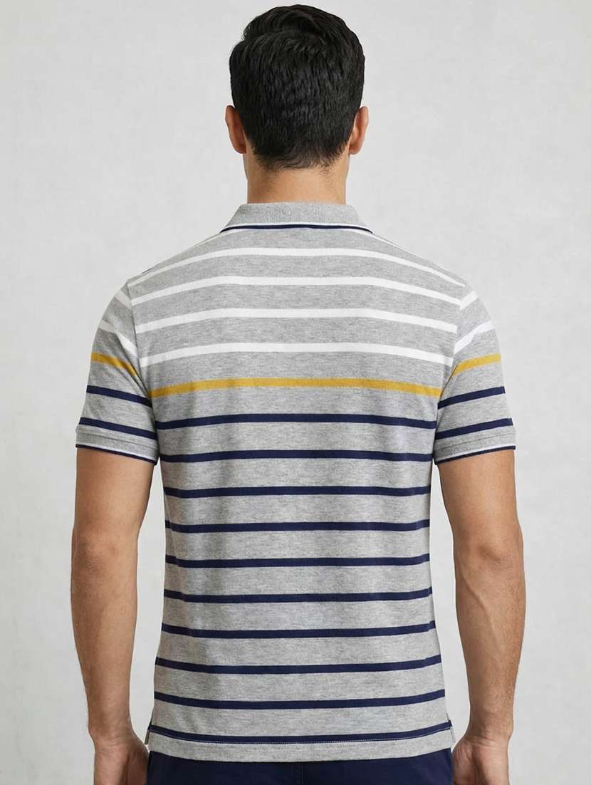 men grey melange cotton blend t-shirt - 22449885 -  Standard Image - 3