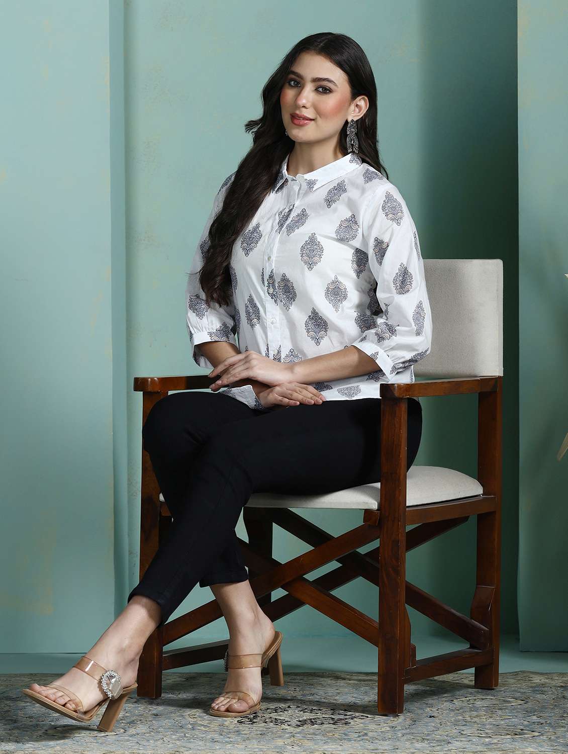 women white cotton a-line tunic - 22449896 -  Standard Image - 5