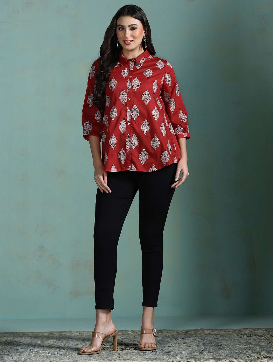 women fuchsia cotton a-line tunic - 22449898 -  Standard Image - 5