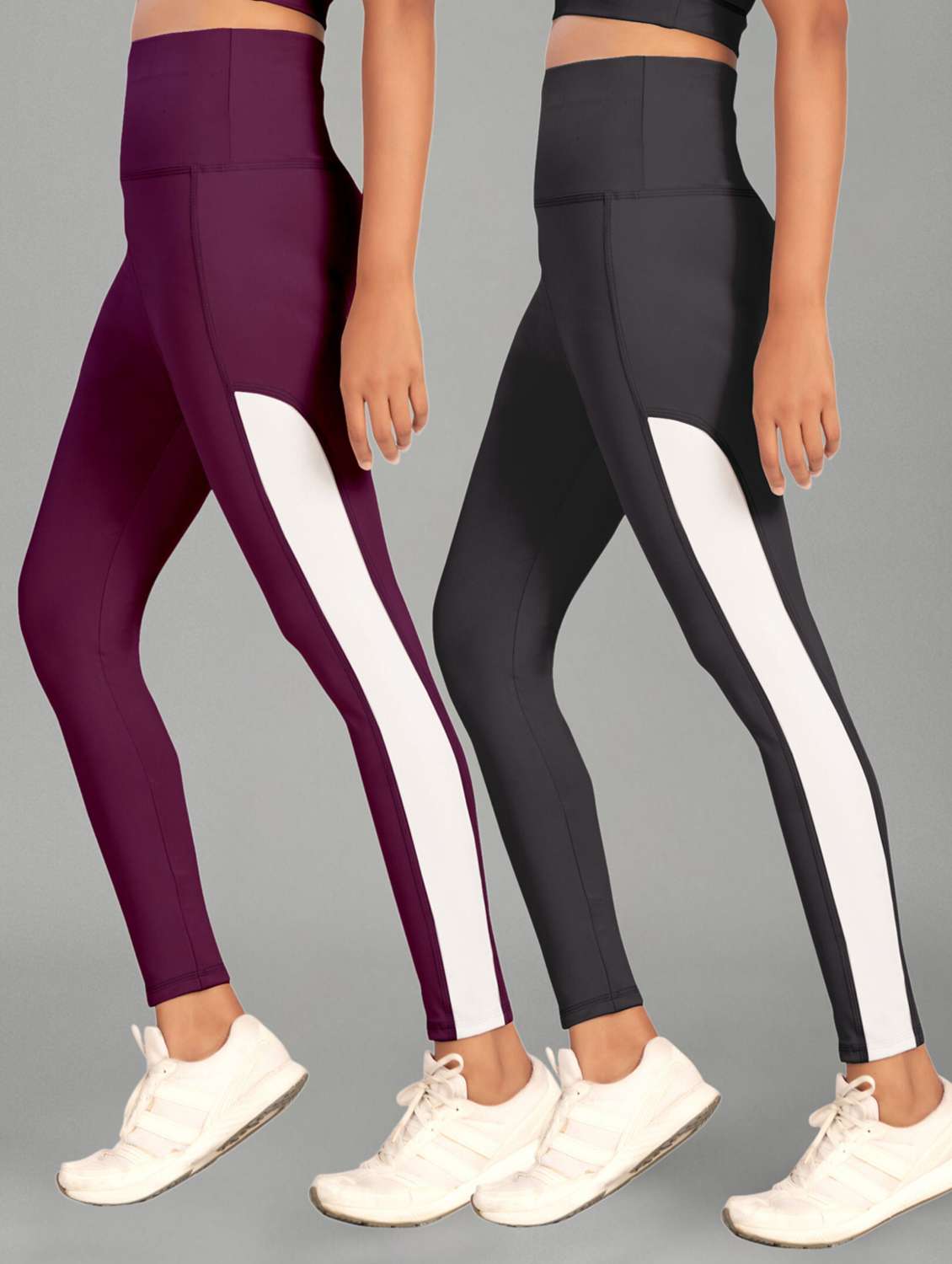 women pack of 2 mid rise yoga pants
