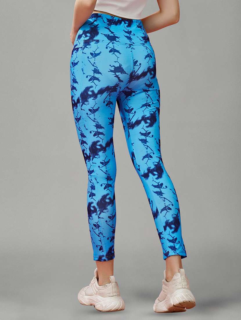 women printed mid rise yoga pants - 22450088 -  Standard Image - 3