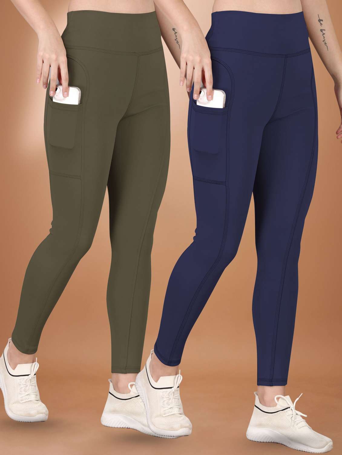 women blue polyester track pant