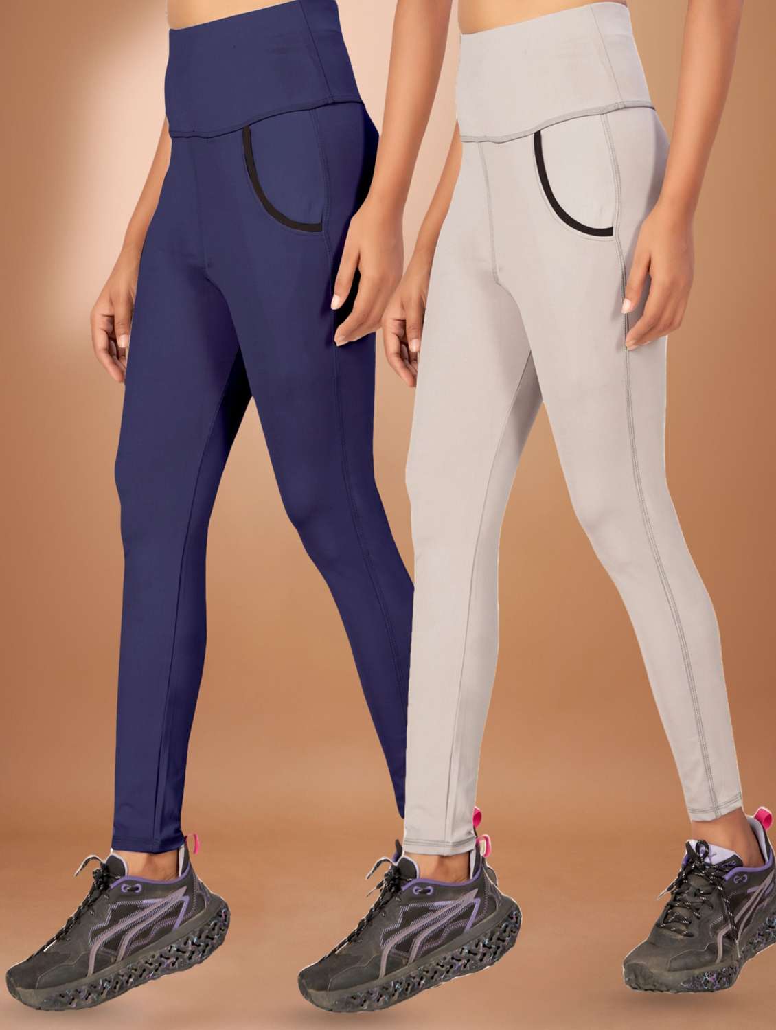 women multi colored polyester track pant