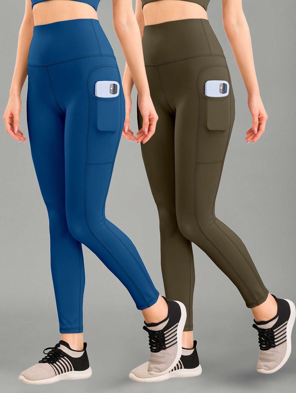 women blue polyester track pant