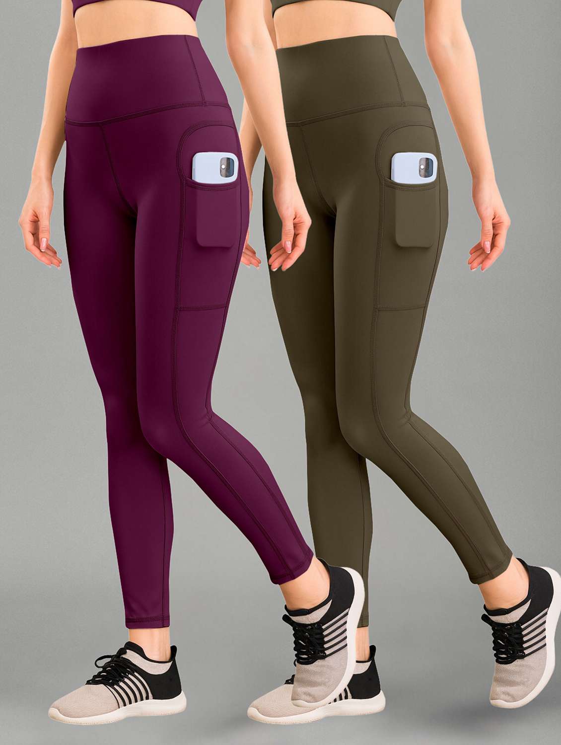 women purple polyester track pant