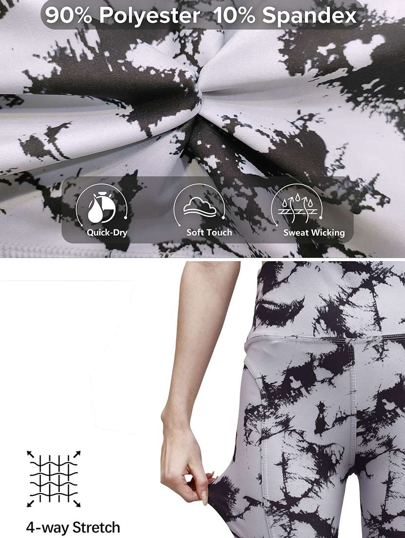 women printed polyester blend active wear shorts - 22450227 -  Standard Image - 3