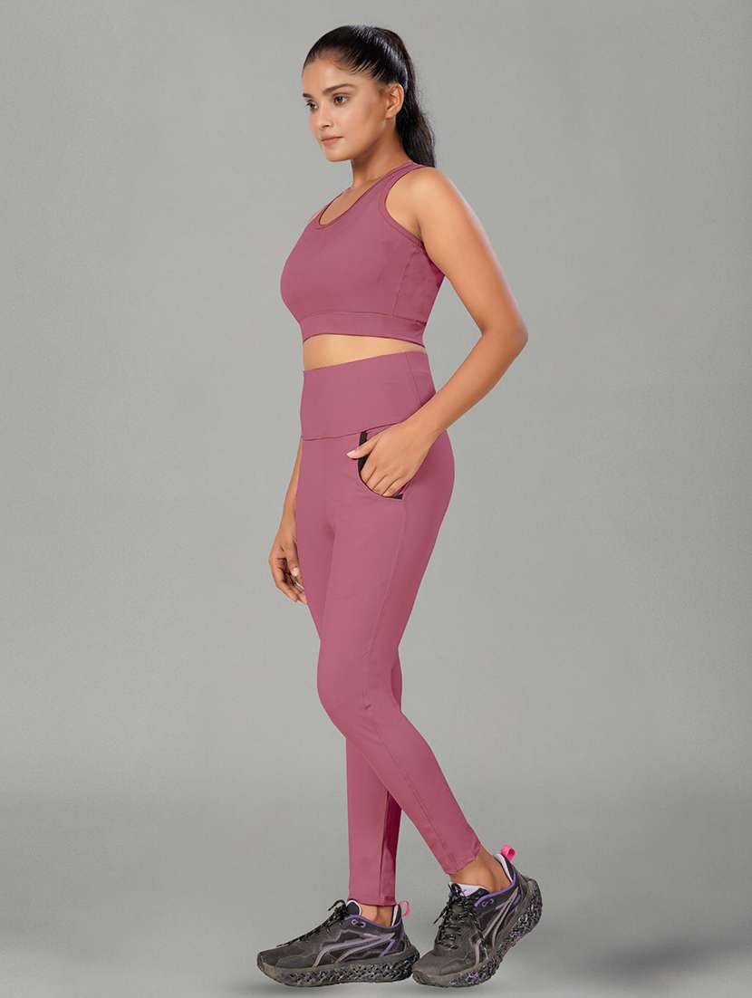 women multi colored polyester active wear co-ords set pack of 2 - 22450280 -  Standard Image - 3