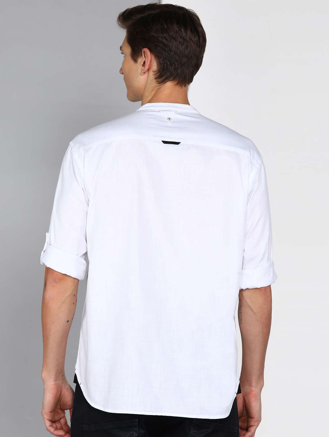 men solid long sleeve regular fit casual shirt - 22450336 -  Standard Image - 3