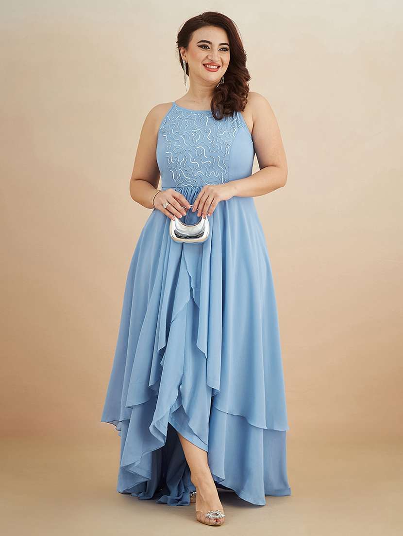 women sequined sleeveless layered dress