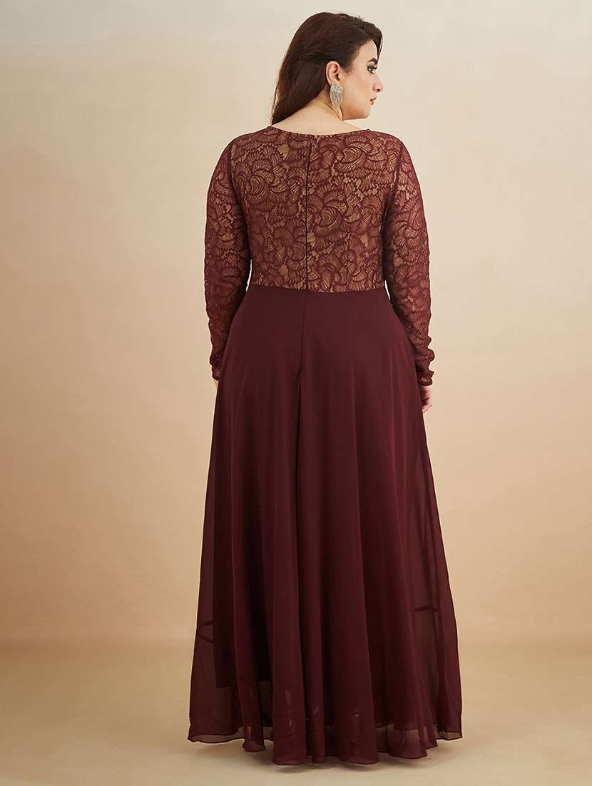 Women Self Design V Neck Fit And Flare Dress - 22450514 -  Standard Image - 3
