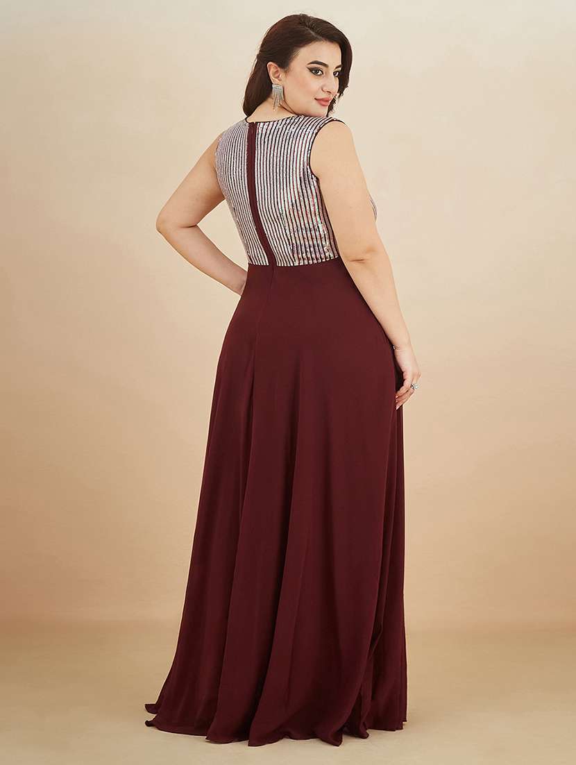 women sequined sleeveless gown - 22450526 -  Standard Image - 3