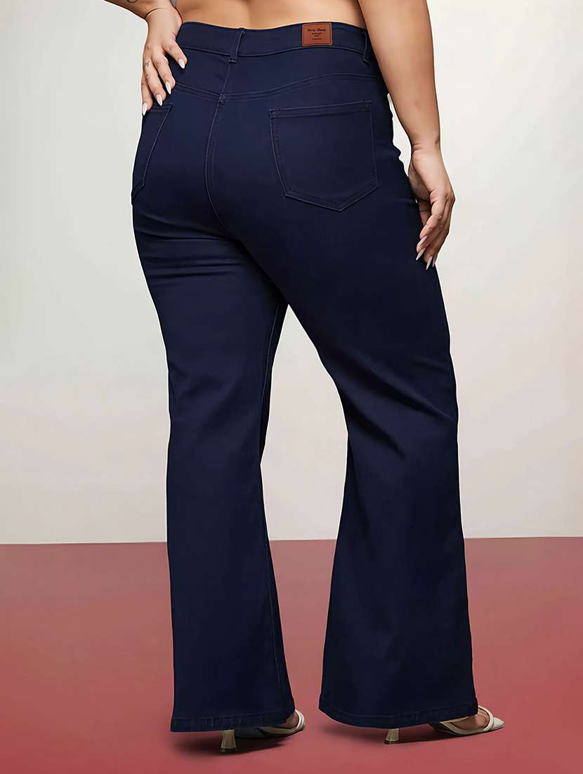 Women Solid High Rise Bootcut Jean - 22450535 -  Standard Image - 3