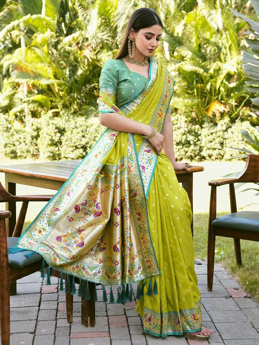women self design paithani saree with blouse - 22450855 -  Standard Image - 3