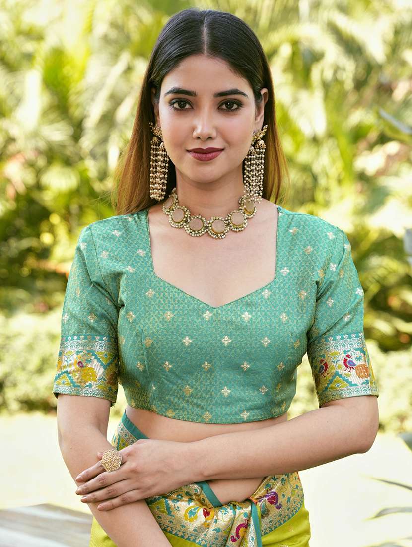 women self design paithani saree with blouse - 22450855 -  Standard Image - 5