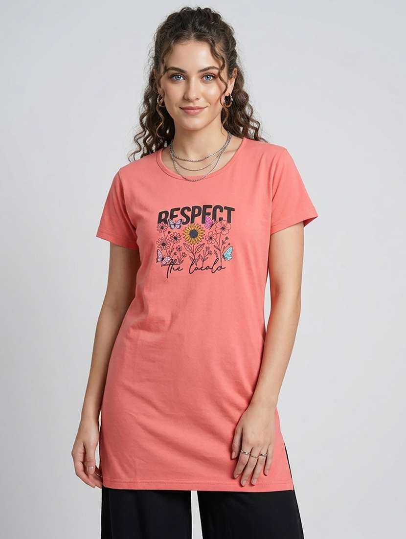 women printed short sleeve loungewear t-shirt