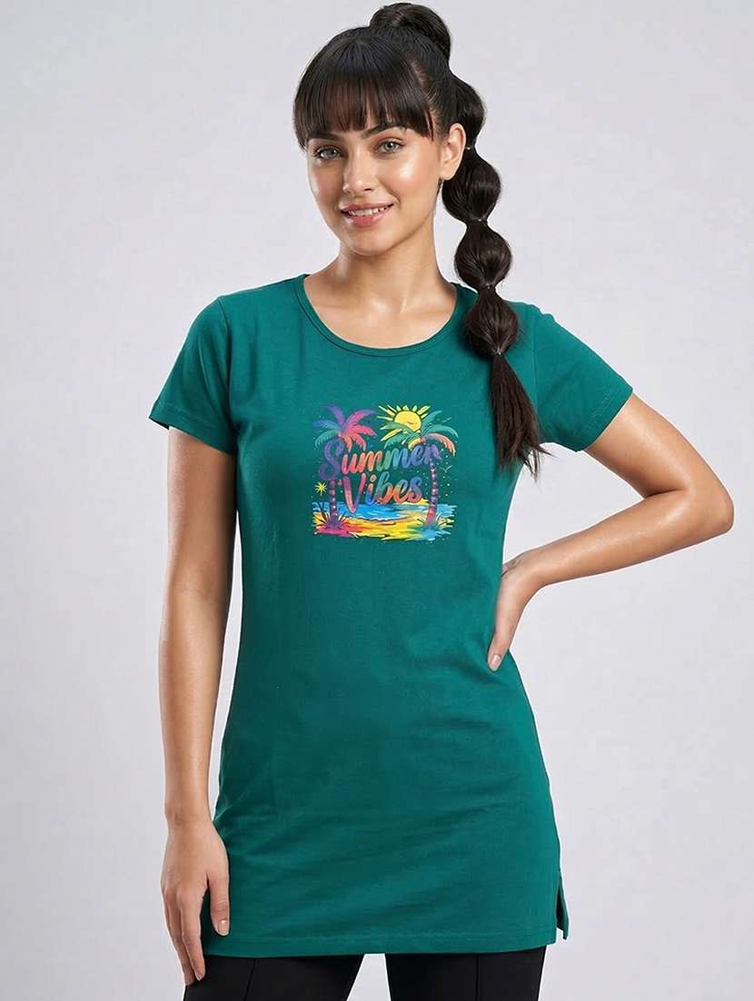 women printed short sleeve loungewear t-shirt