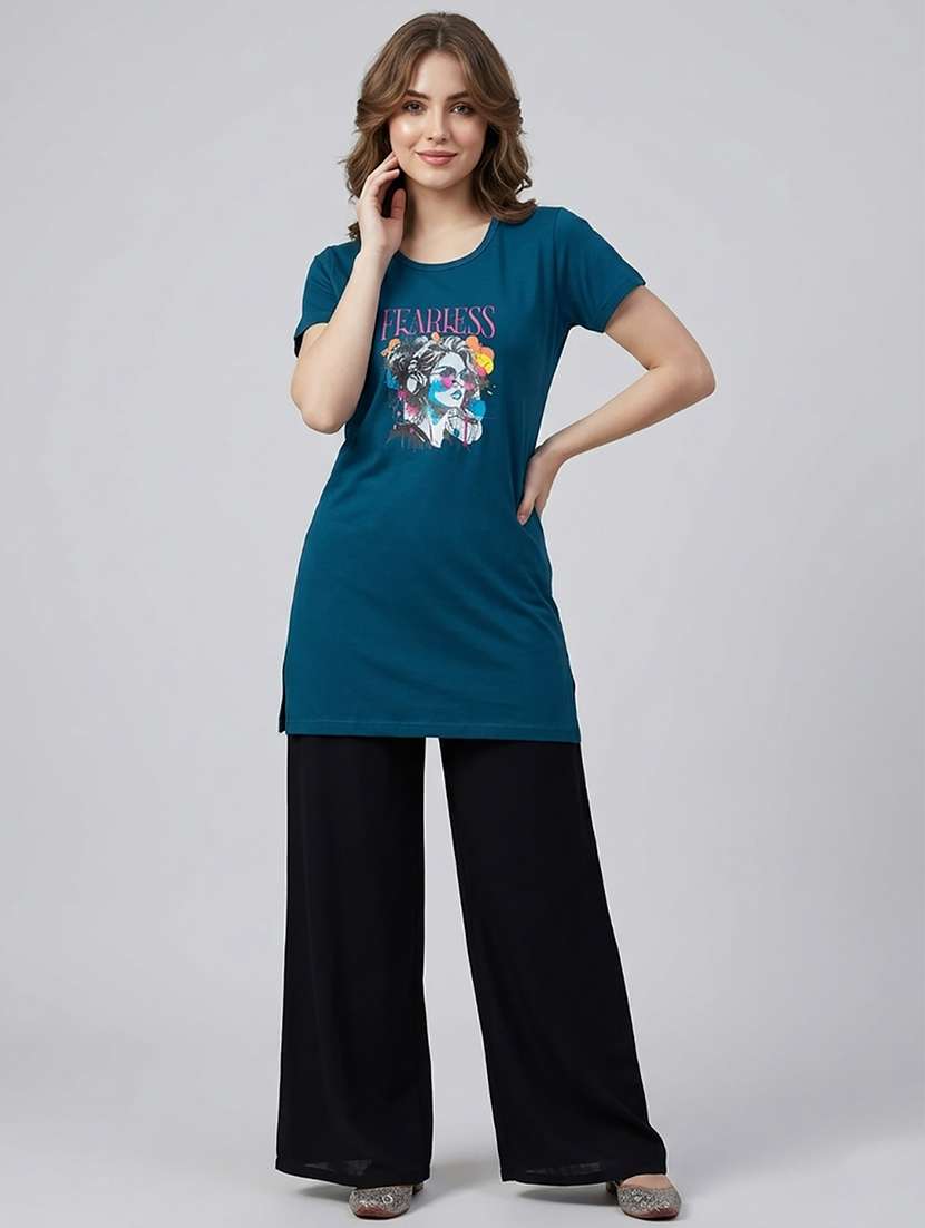 women printed short sleeve loungewear t-shirt - 22451009 -  Standard Image - 3