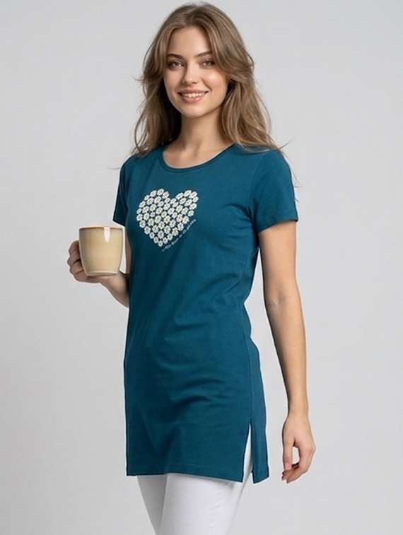 women printed short sleeve loungewear t-shirt