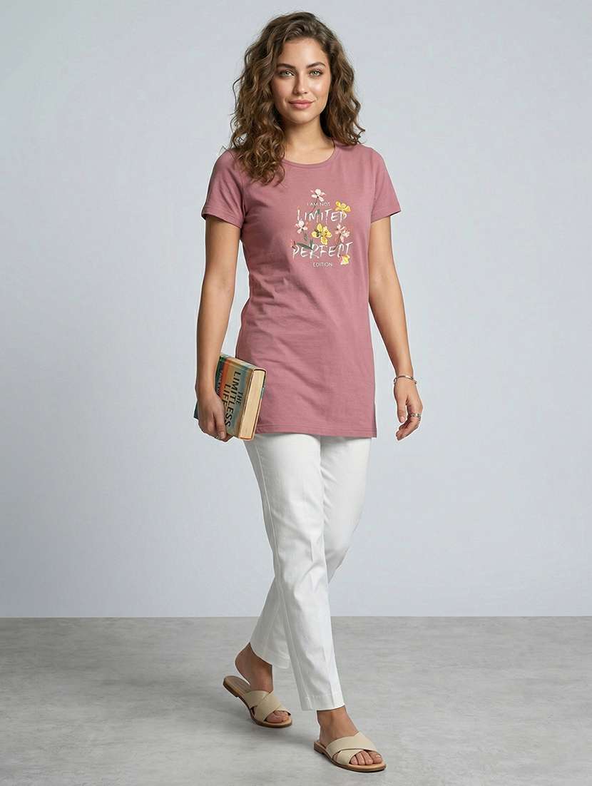 women printed short sleeve loungewear t-shirt - 22451039 -  Standard Image - 3