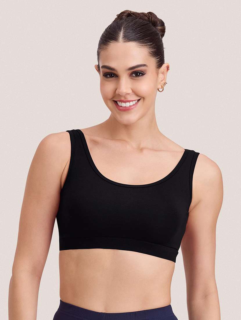women solid full coverage sports bra