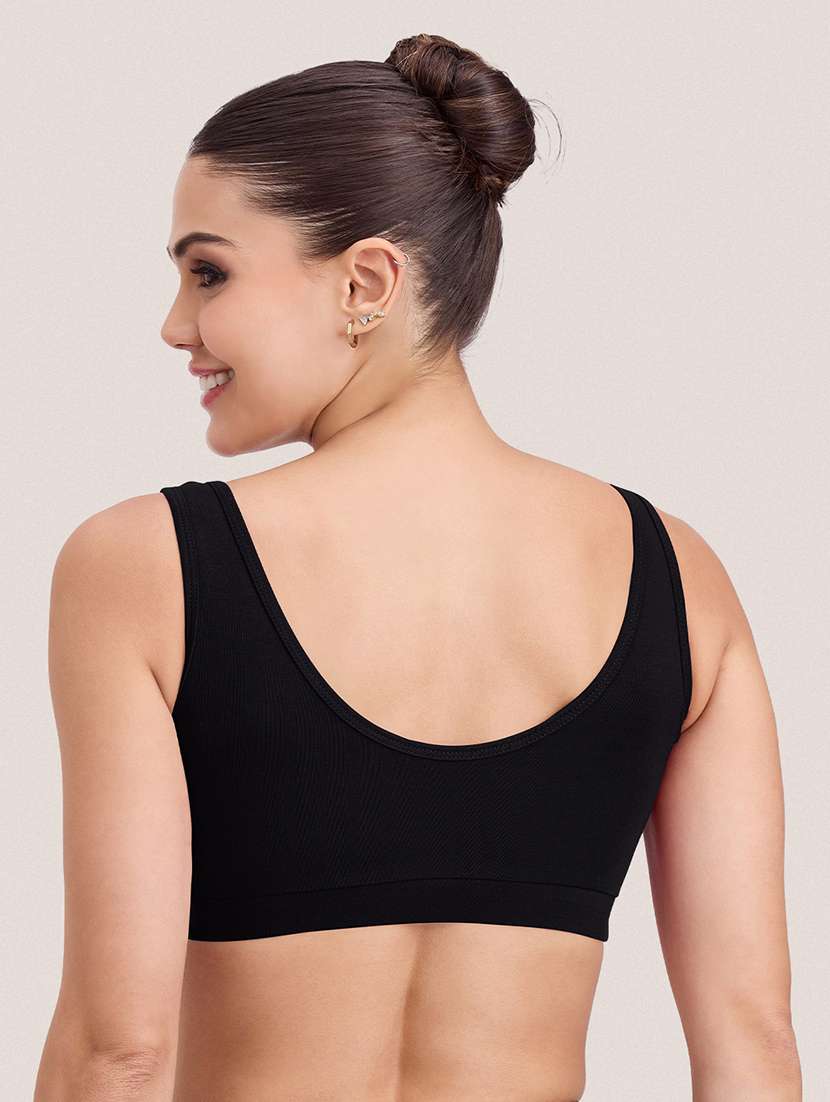 women solid full coverage sports bra - 22451099 -  Standard Image - 3