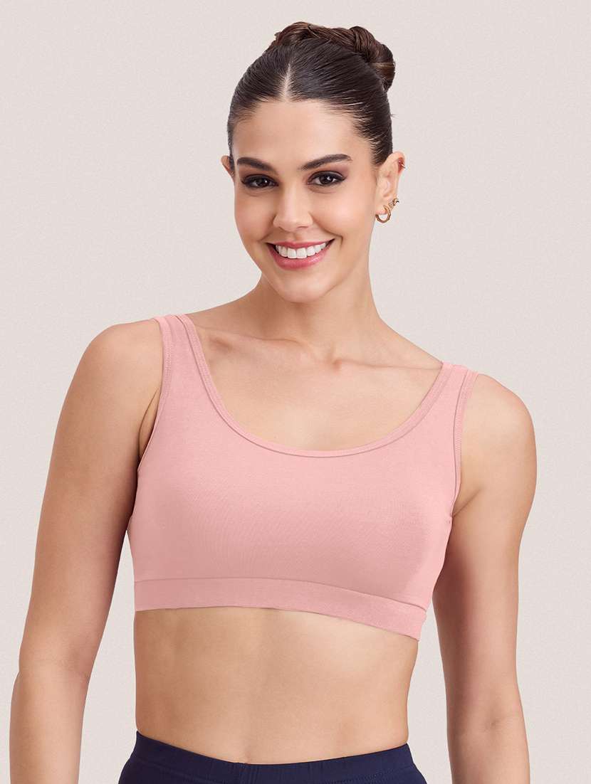 women solid full coverage sports bra