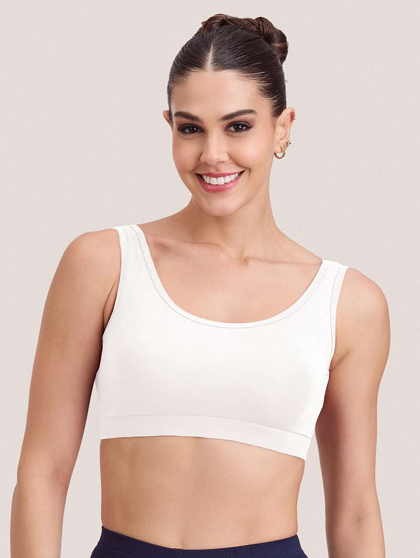 women solid full coverage sports bra