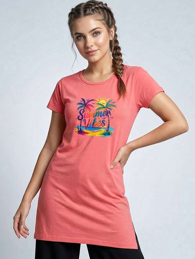 women printed short sleeve loungewear t-shirt