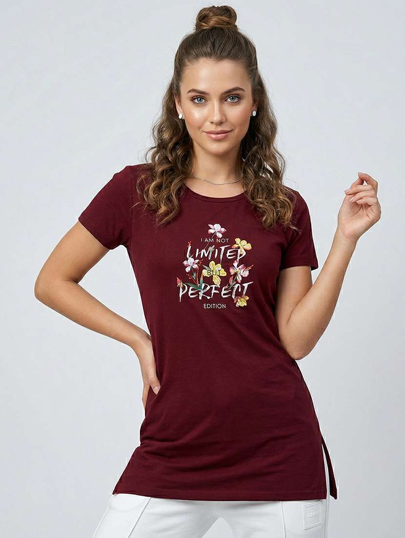 women printed short sleeve loungewear t-shirt