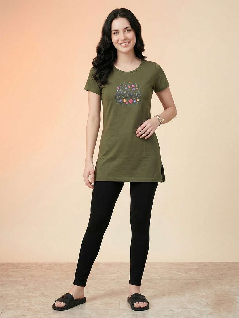 women printed short sleeve loungewear t-shirt - 22451193 -  Standard Image - 3
