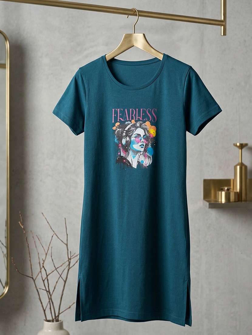 women printed short sleeve loungewear t-shirt - 22451208 -  Standard Image - 3