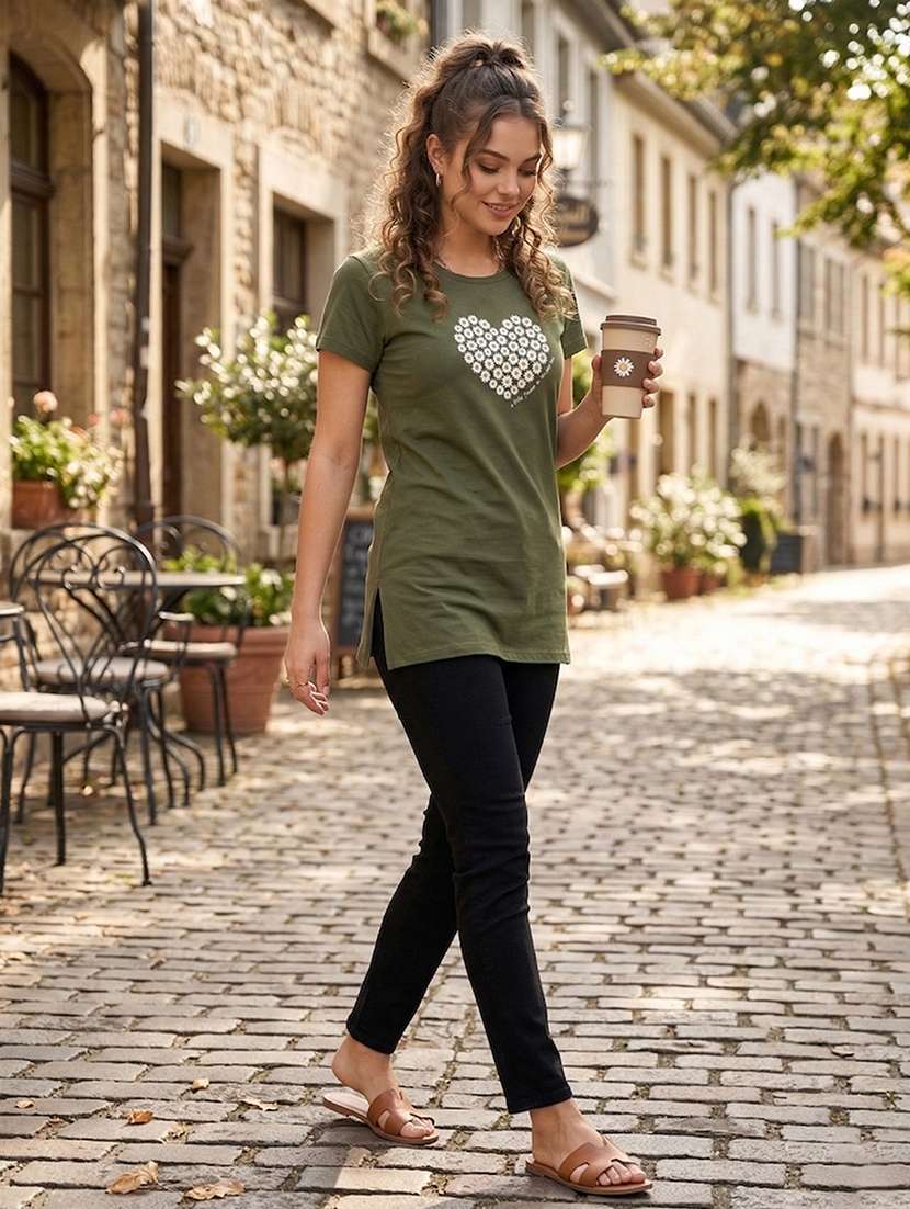 women printed short sleeve loungewear t-shirt - 22451218 -  Standard Image - 3