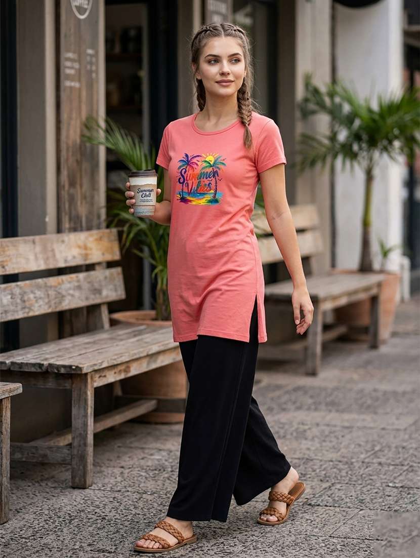 women printed short sleeve loungewear t-shirt - 22451229 -  Standard Image - 3
