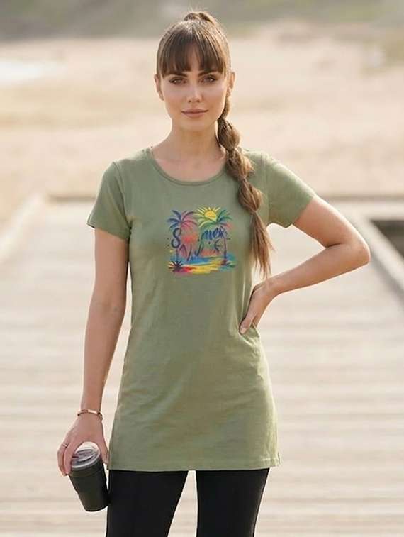 women printed short sleeve loungewear t-shirt