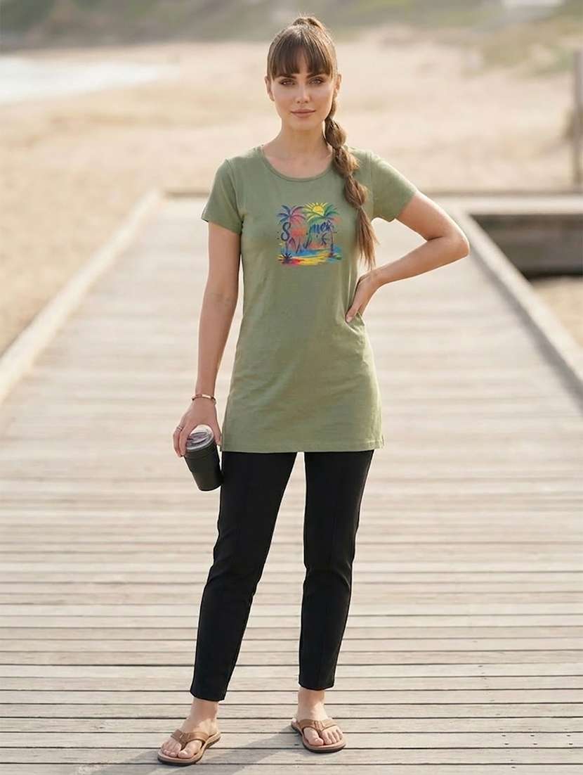women printed short sleeve loungewear t-shirt - 22451230 -  Standard Image - 3